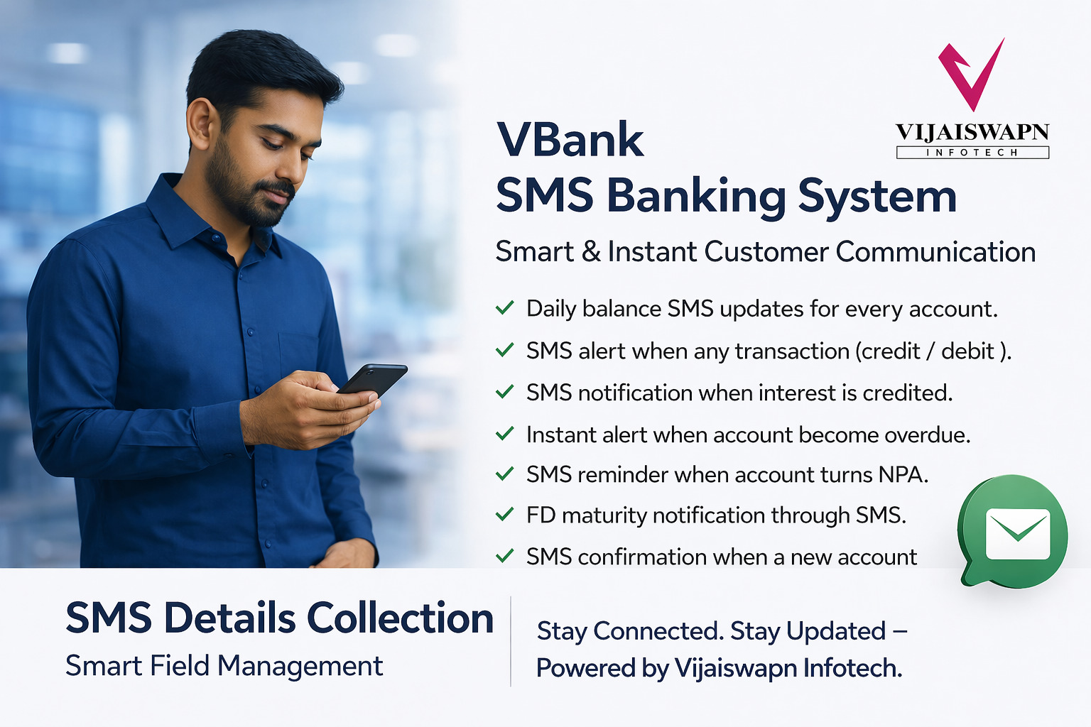 VBank Core Banking Software dashboard for cooperative banks in Maharashtra and Karnataka